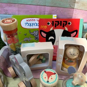 מארז לידה ספרים ומשחקים