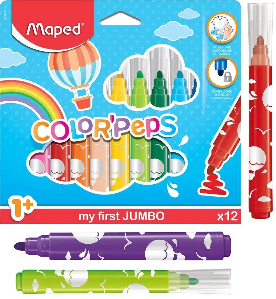 טושי ג׳מבו איכותיים לידיים קטנטנות