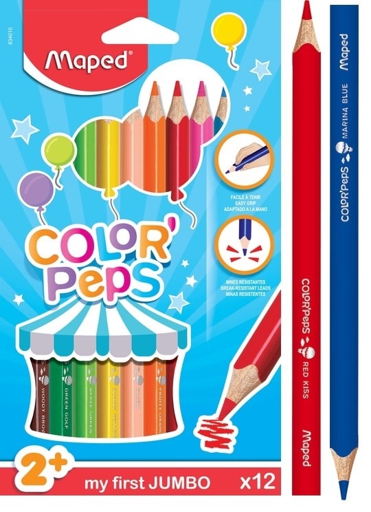 צבעי עיפרון ג׳מבו לילדים