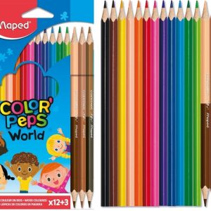 צבעי עיפרון עם צבעי גוף