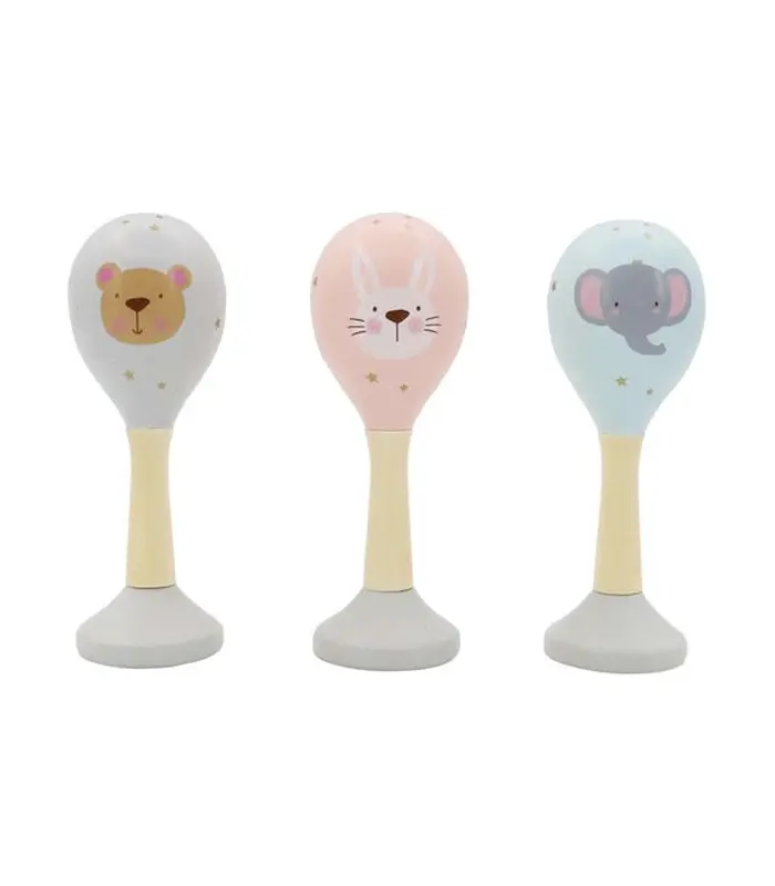 רעשן מעץ לפעוטות