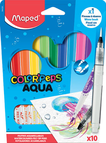 טושים עם מכחול מים